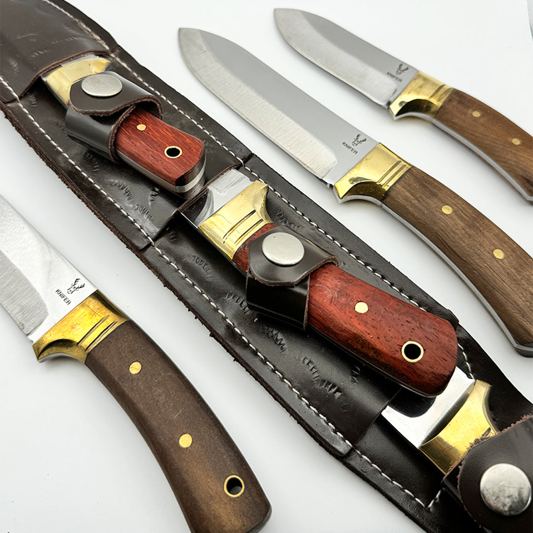 Dad-Son-Grandson Golden Bricelet Hunting Knifes