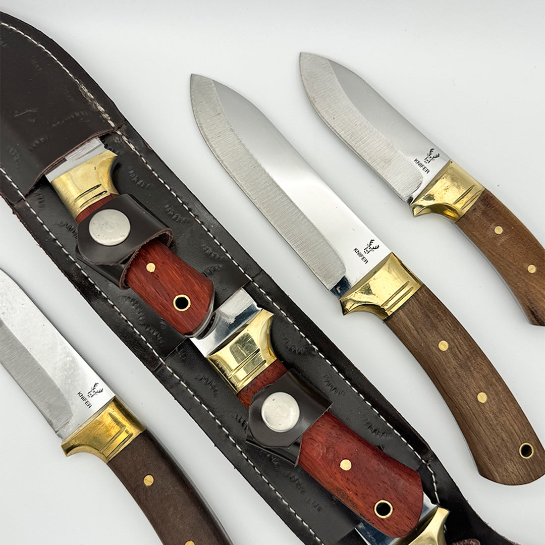 Dad-Son-Grandson Golden Bricelet Hunting Knifes