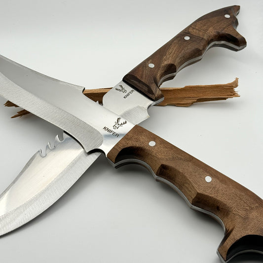 Wolf Head Hunting Knife